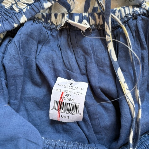 American Eagle Outfitters Floral Romper Blue and White NWT Women’s Size Small - Picture 4 of 8